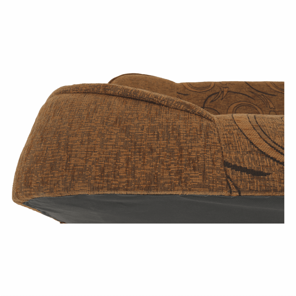 Canapea extensibilă, material textil auriu/model, ASIA NEW