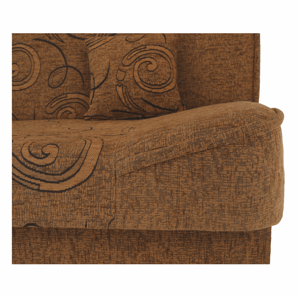 Canapea extensibilă, material textil auriu/model, ASIA NEW