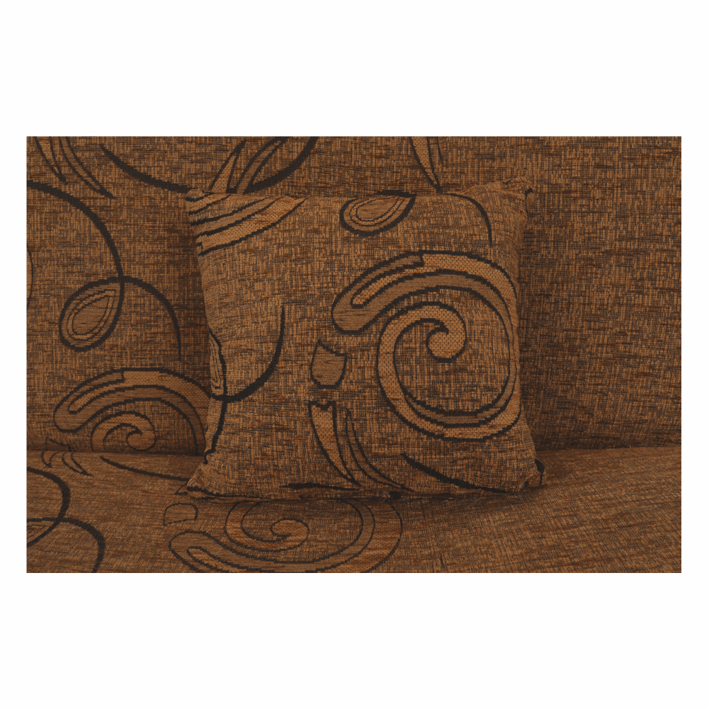 Canapea extensibilă, material textil auriu/model, ASIA NEW
