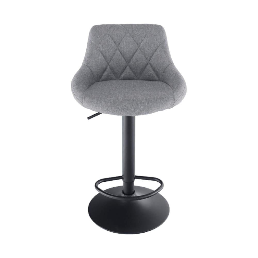 Scaun bar, material textil gri/negru, TERKAN