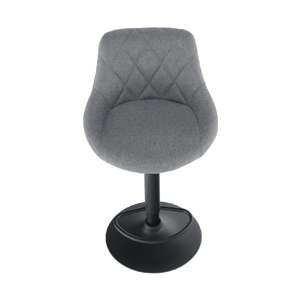 Scaun bar, material textil gri/negru, TERKAN