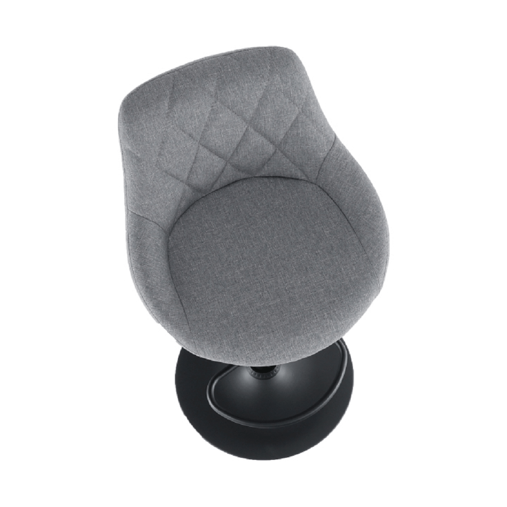 Scaun bar, material textil gri/negru, TERKAN