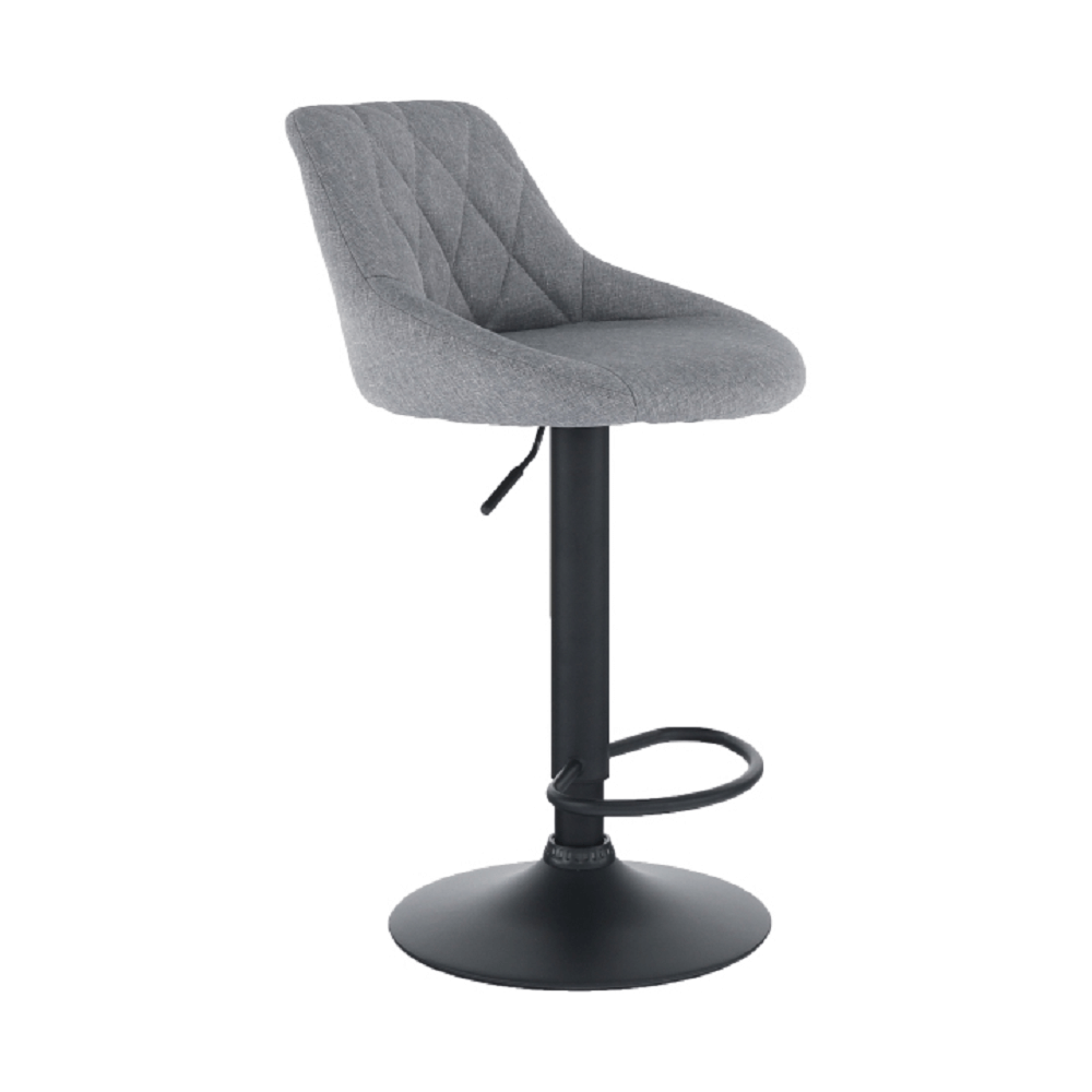 Scaun bar, material textil gri/negru, TERKAN