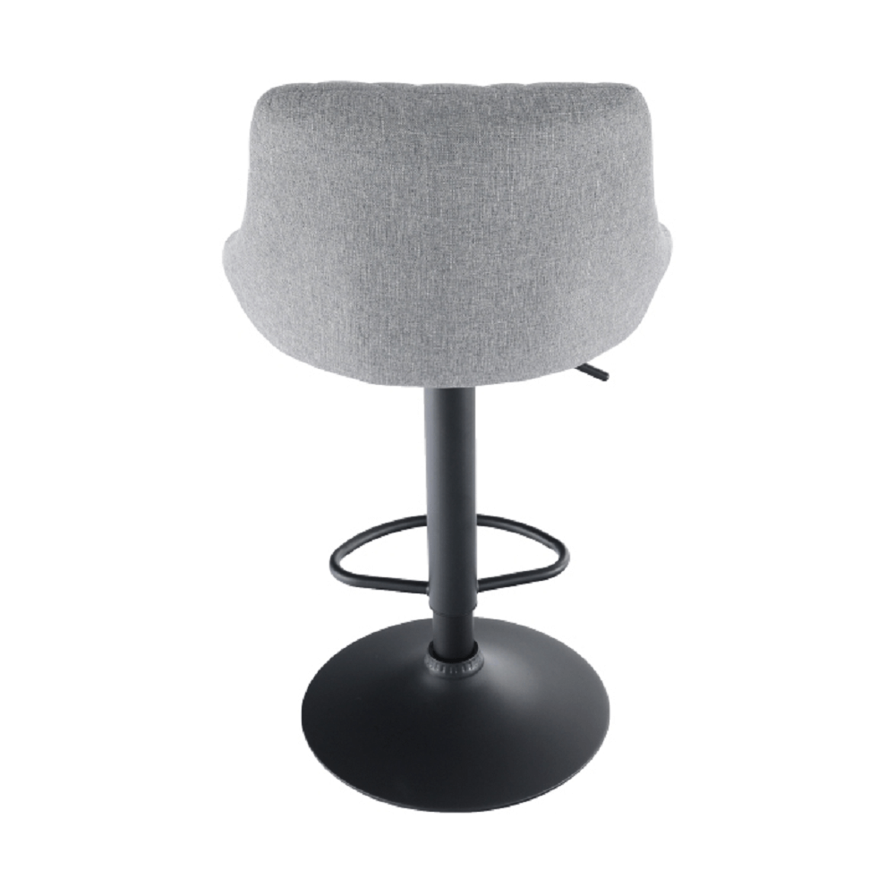 Scaun bar, material textil gri/negru, TERKAN