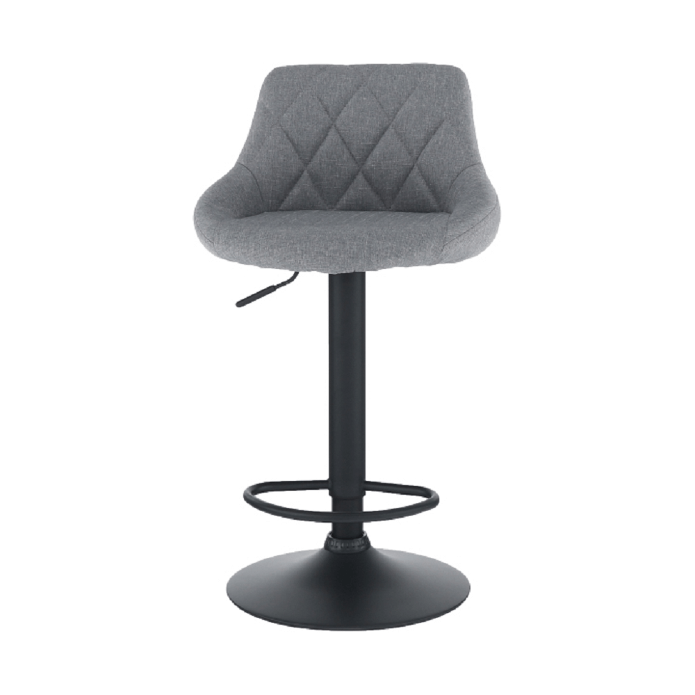 Scaun bar, material textil gri/negru, TERKAN