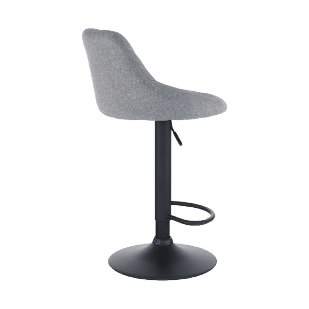 Scaun bar, material textil gri/negru, TERKAN