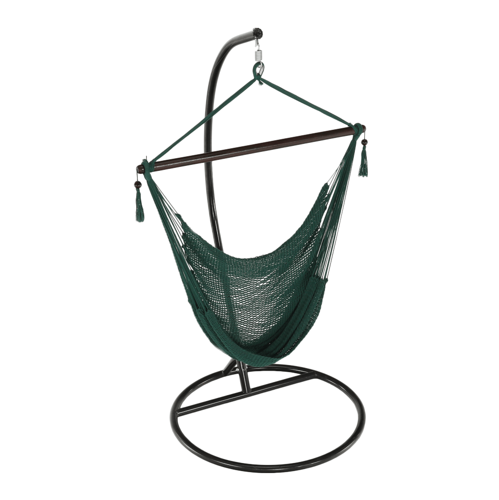 Scaun balansoar suspendabil, verde închis / maro, BASKO