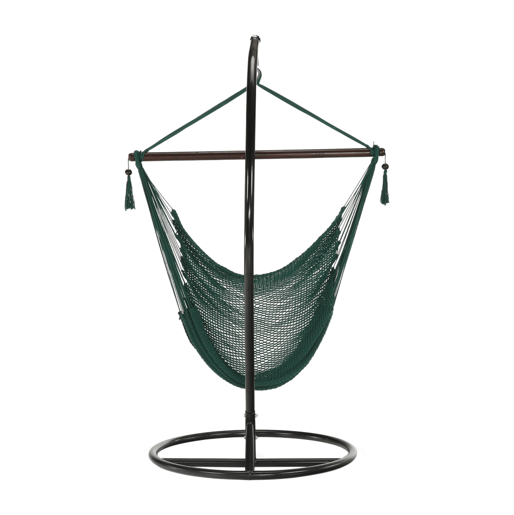 Scaun balansoar suspendabil, verde închis / maro, BASKO