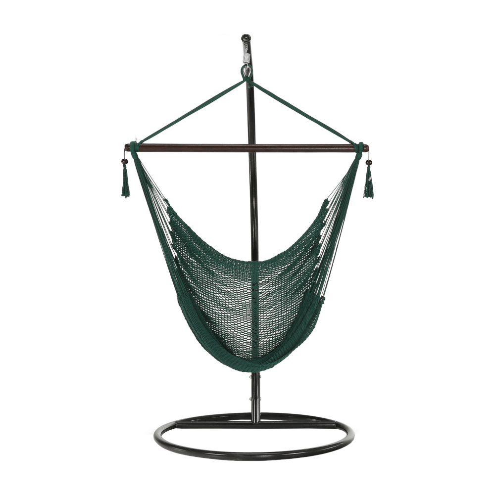 Scaun balansoar suspendabil, verde închis / maro, BASKO