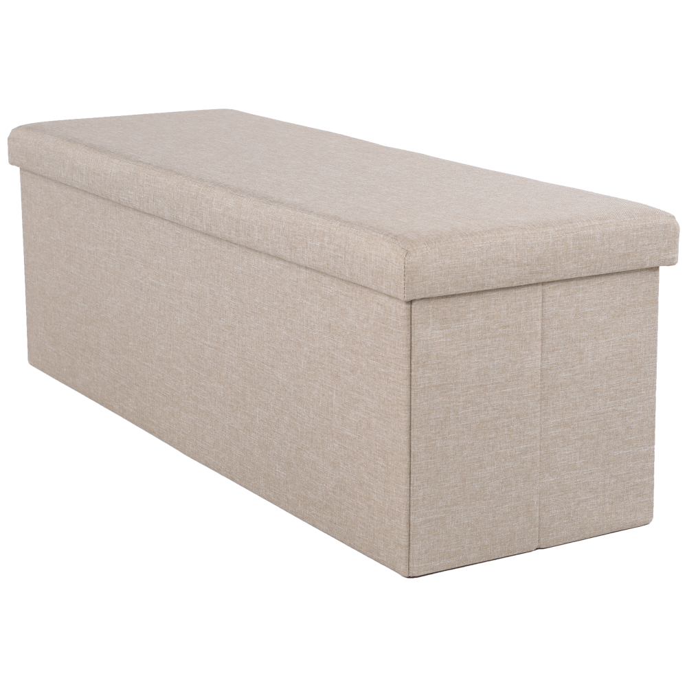 Taburet pliabil, material bej, UMINA