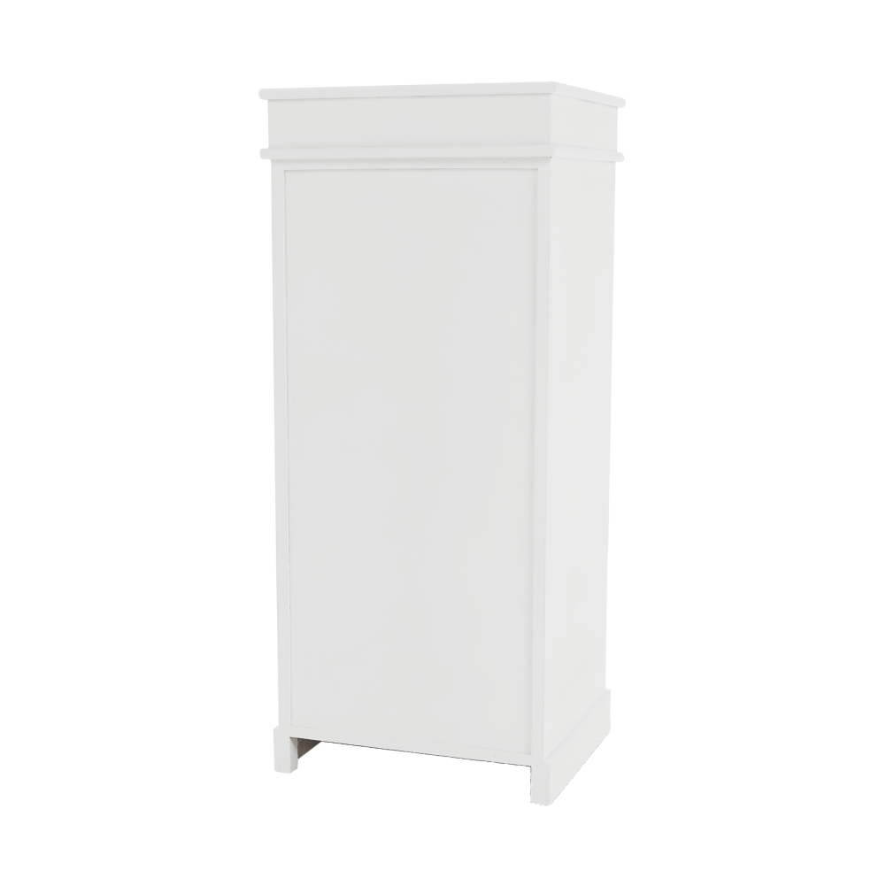 Comodă cu 4 sertare (coşuri), alb, BLANCO