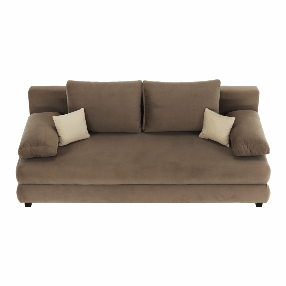 Canapea extensibilă, textil capuccino/bej, CLIV