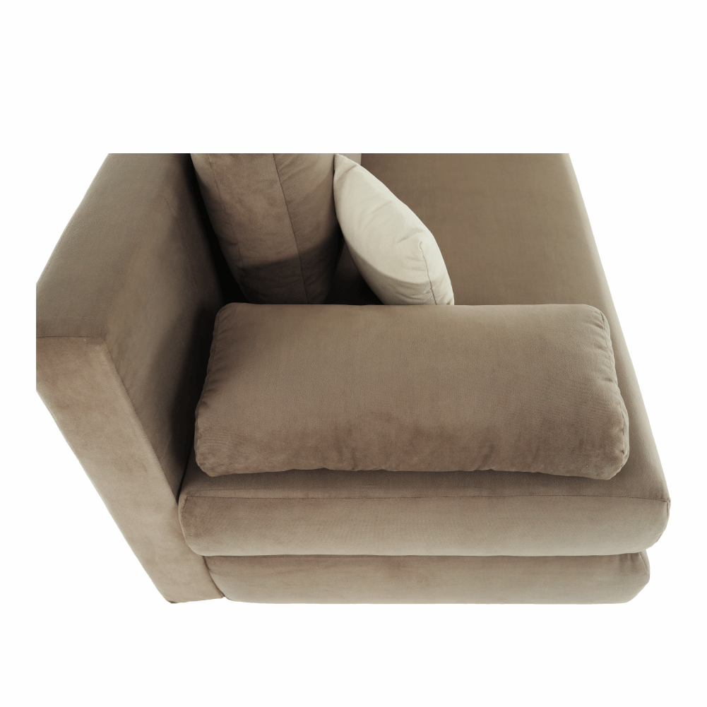 Canapea extensibilă, textil capuccino/bej, CLIV