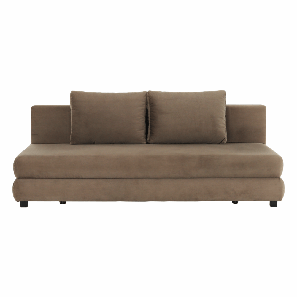 Canapea extensibilă, textil capuccino/bej, CLIV