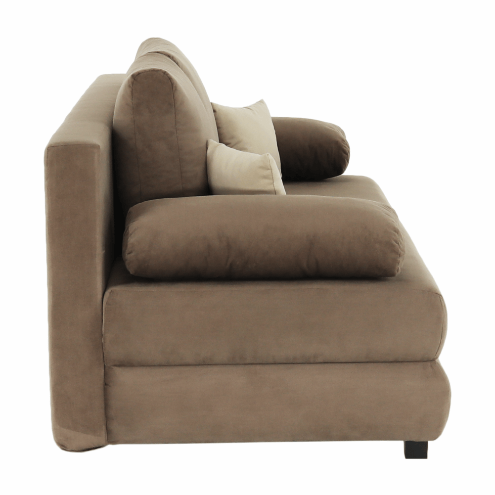 Canapea extensibilă, textil capuccino/bej, CLIV