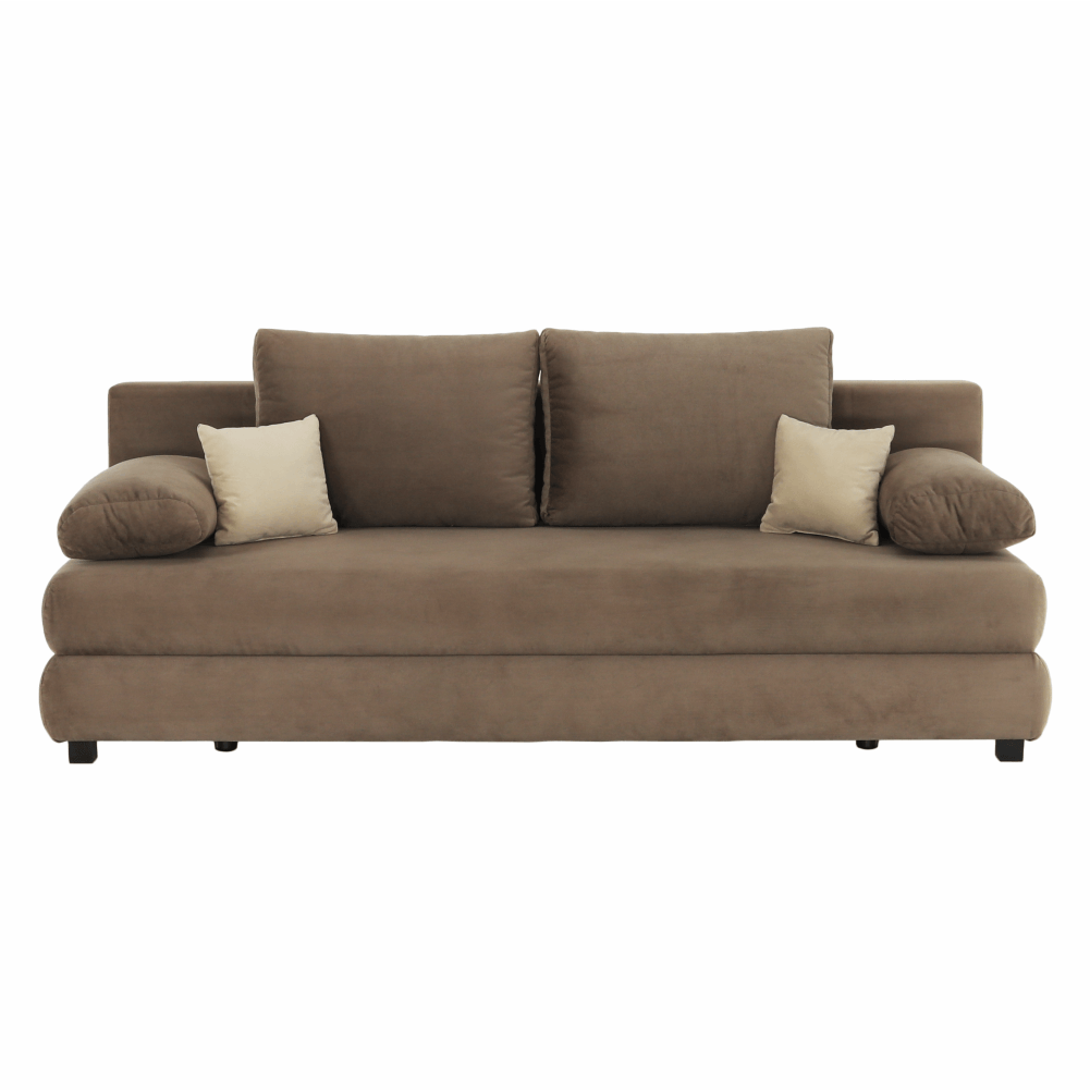 Canapea extensibilă, textil capuccino/bej, CLIV