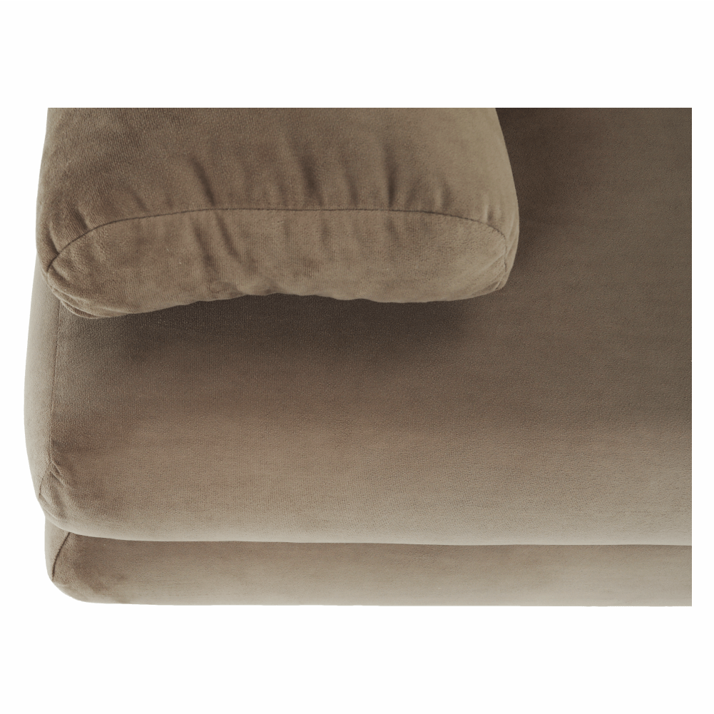 Canapea extensibilă, textil capuccino/bej, CLIV