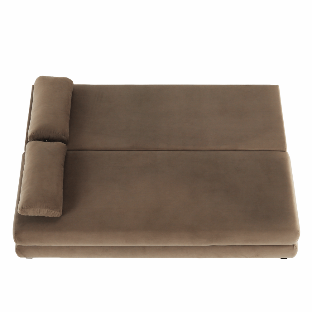 Canapea extensibilă, textil capuccino/bej, CLIV