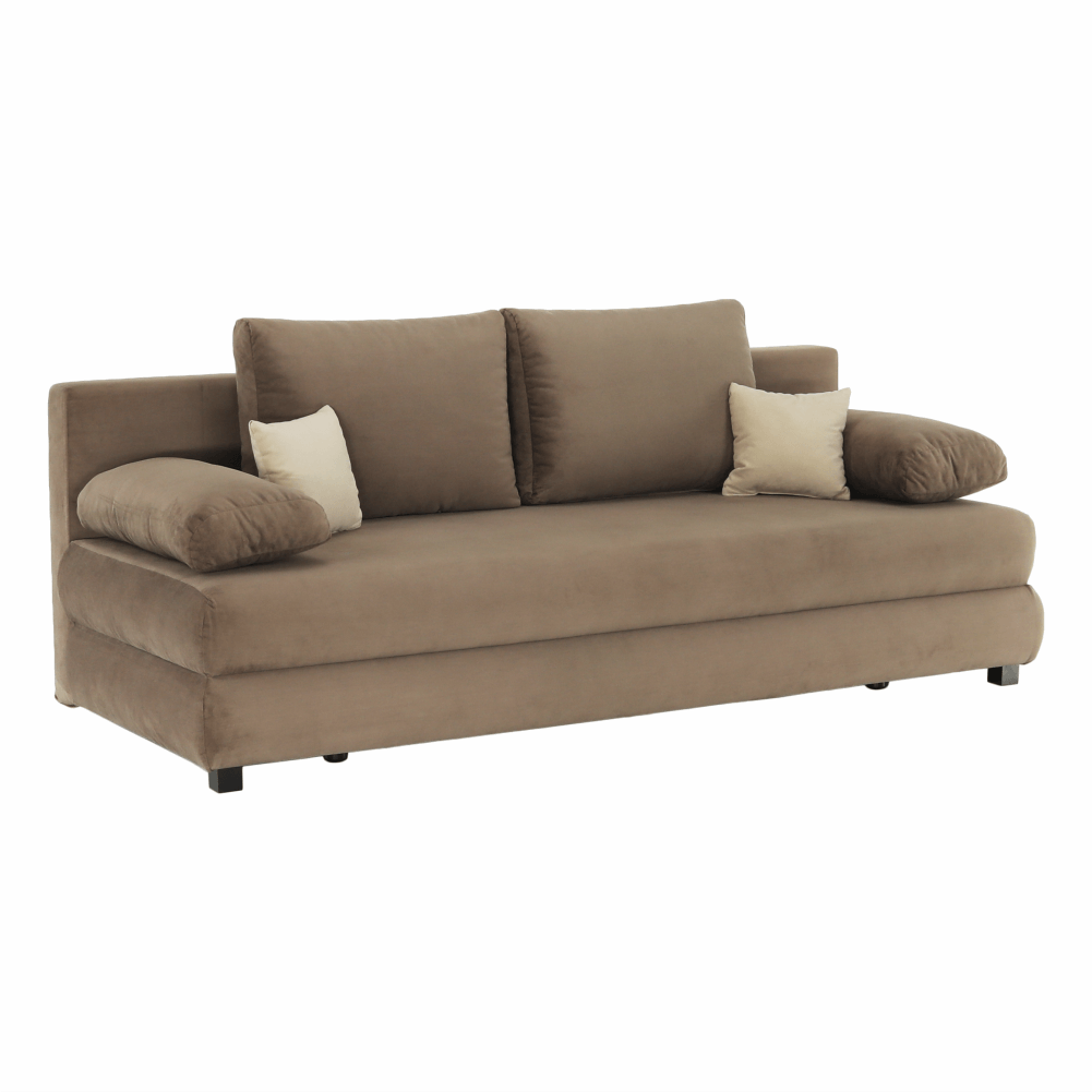 Canapea extensibilă, textil capuccino/bej, CLIV