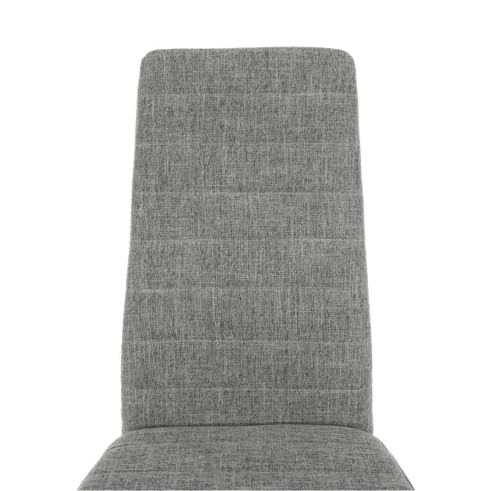 Scaun, textil gri deschis/metal alb, COLETA NOVA