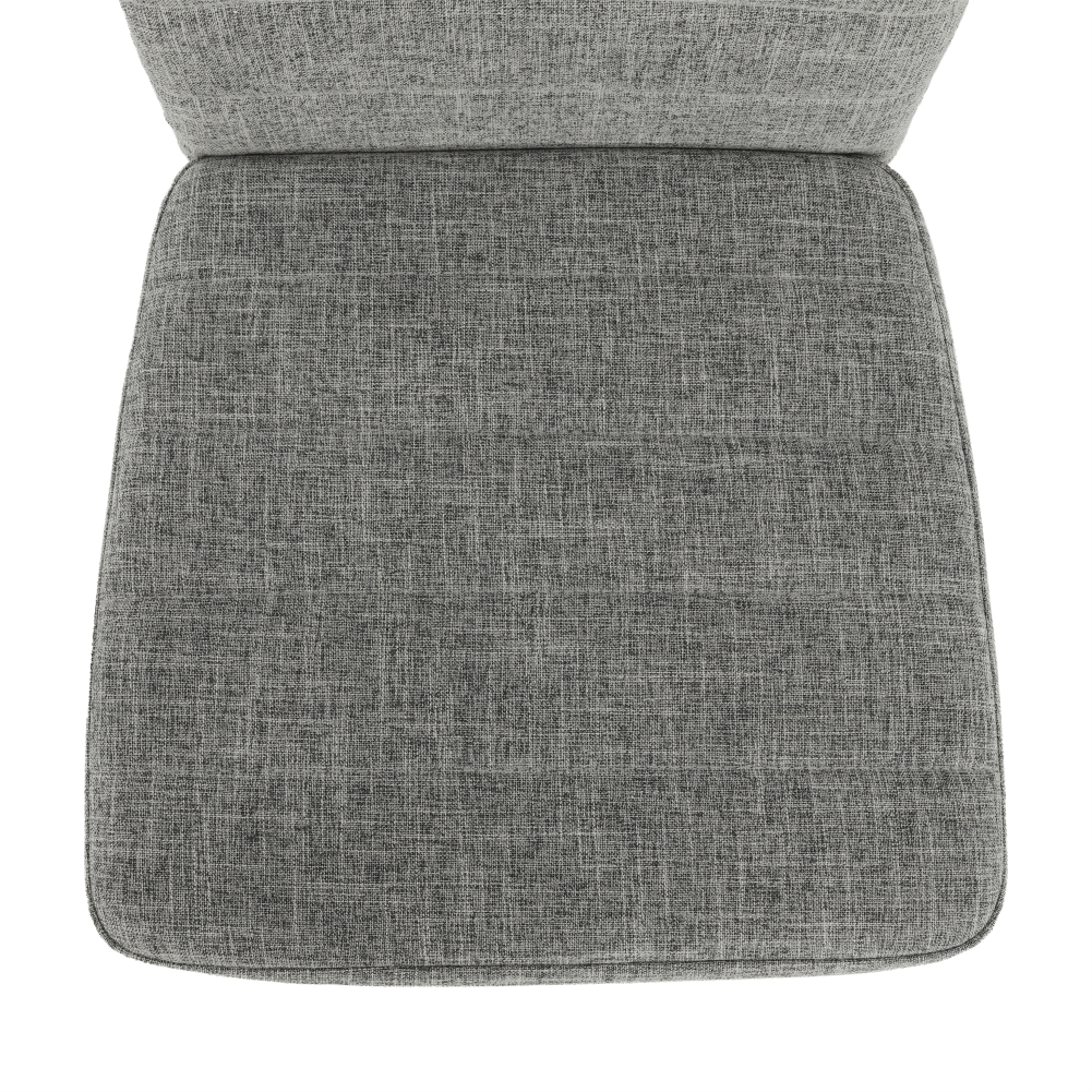 Scaun, textil gri deschis/metal alb, COLETA NOVA