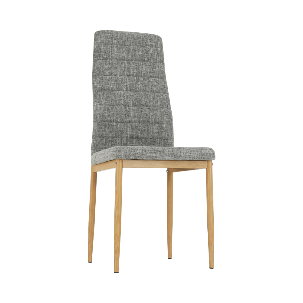 Scaun, material textil gri deschis/cadru metalic fag, COLETA NOVA