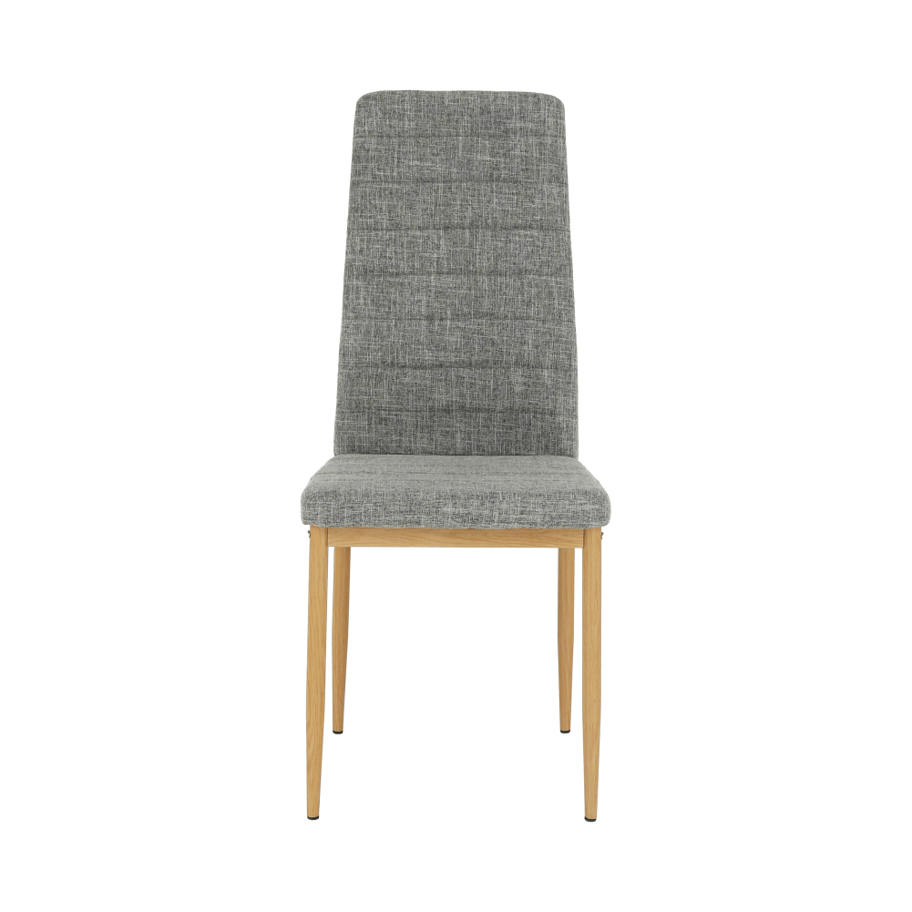 Scaun, material textil gri deschis/cadru metalic fag, COLETA NOVA