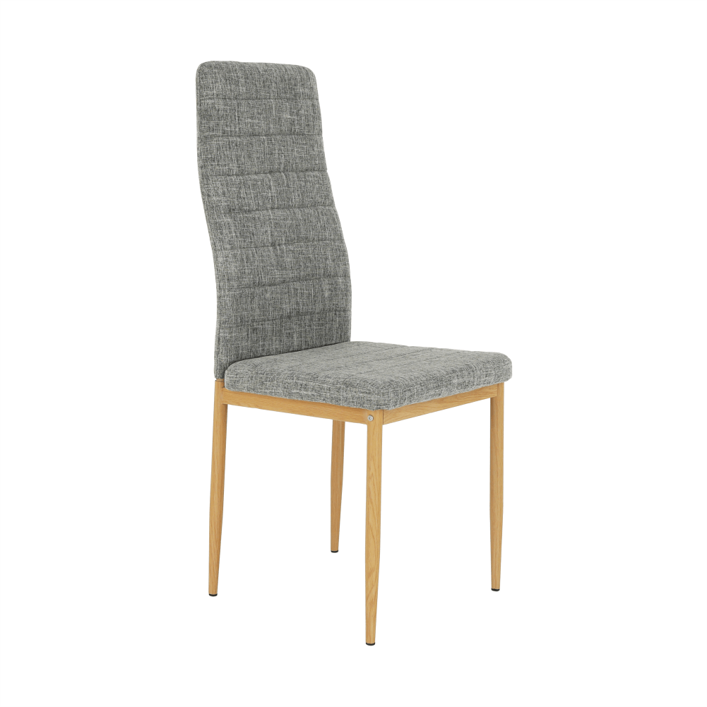 Scaun, material textil gri deschis/cadru metalic fag, COLETA NOVA