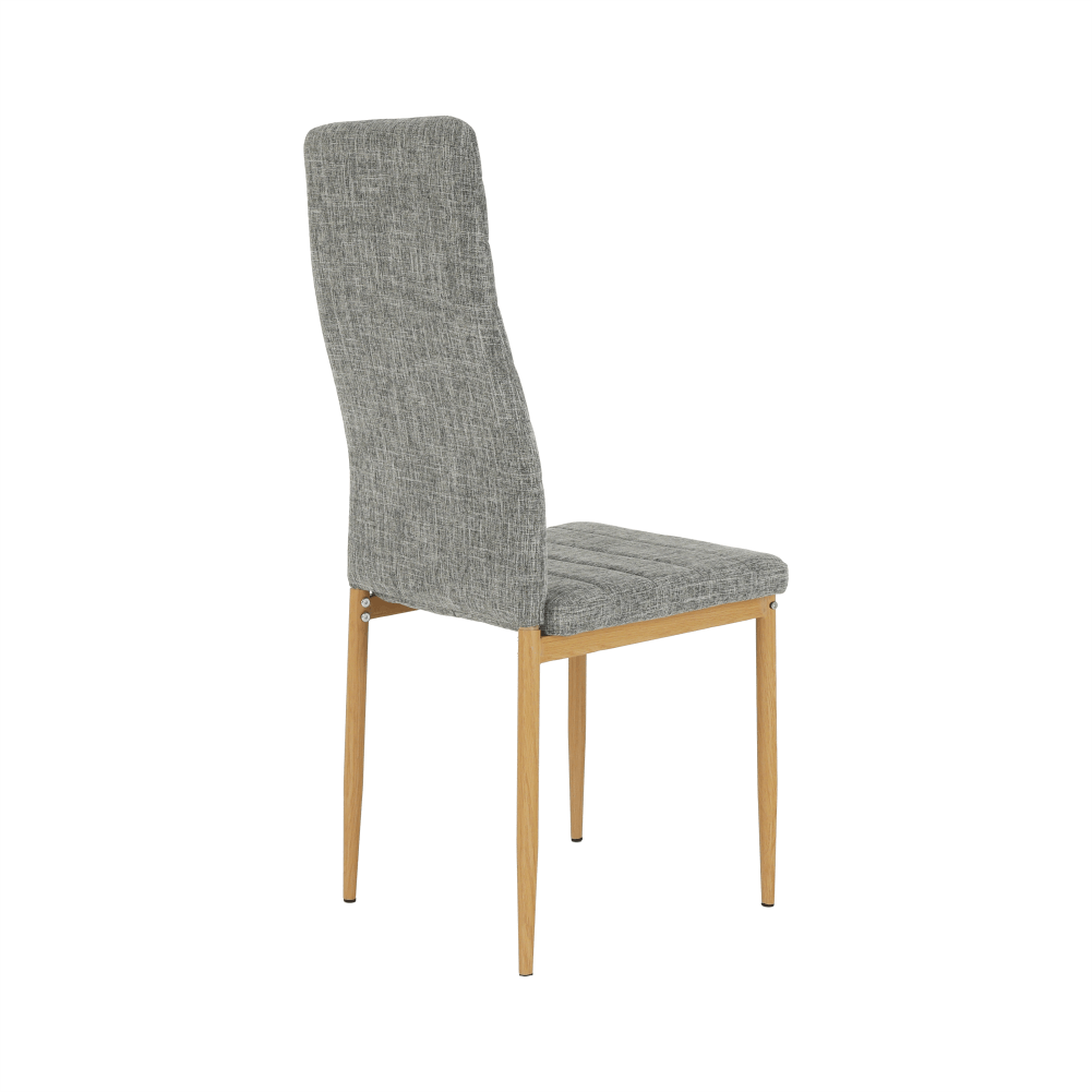 Scaun, material textil gri deschis/cadru metalic fag, COLETA NOVA