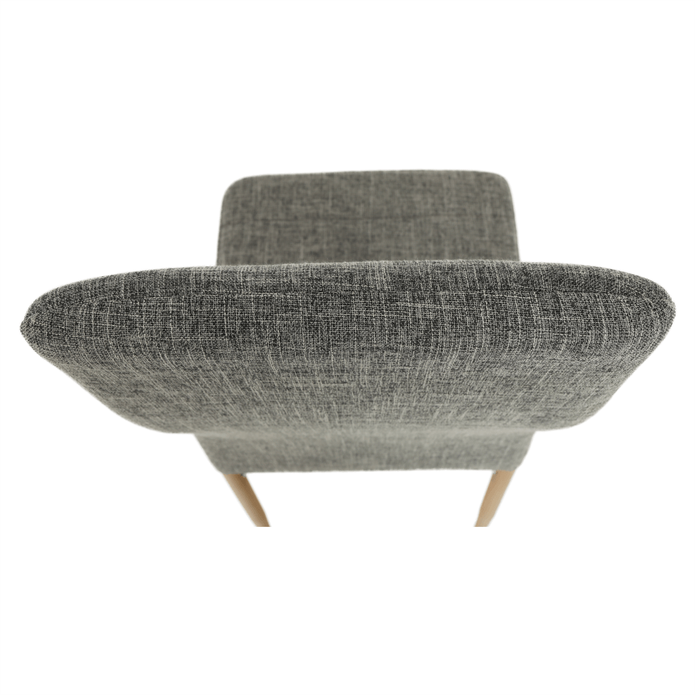 Scaun, material textil gri deschis/cadru metalic fag, COLETA NOVA