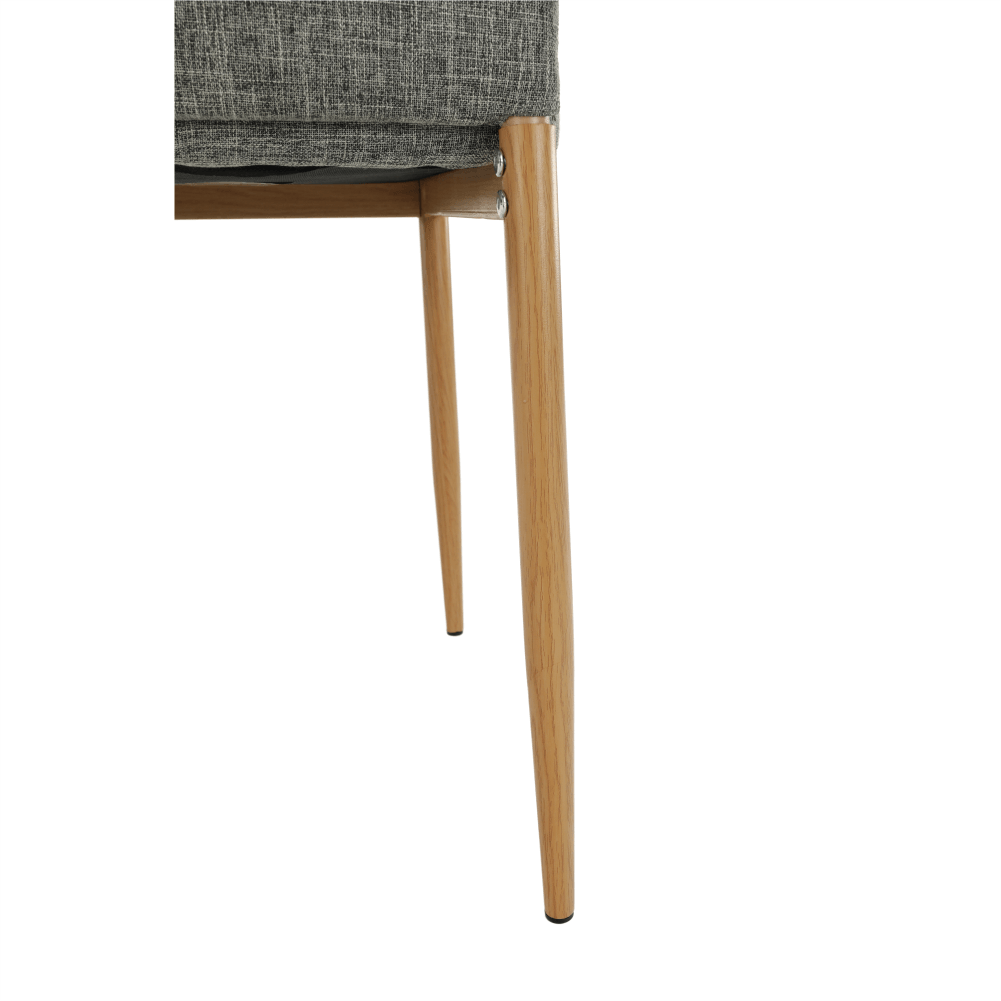 Scaun, material textil gri deschis/cadru metalic fag, COLETA NOVA