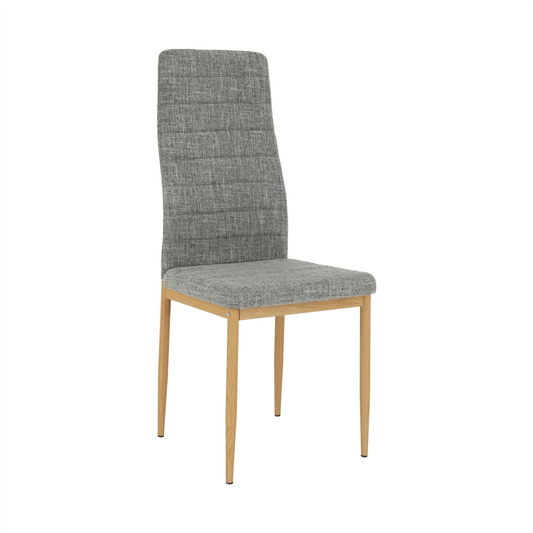 Scaun, material textil gri deschis/cadru metalic fag, COLETA NOVA