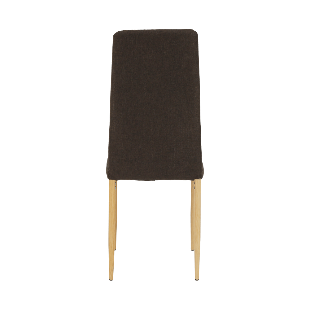 Scaun, material textil maro închis/cadru metalic fag, COLETA NOVA