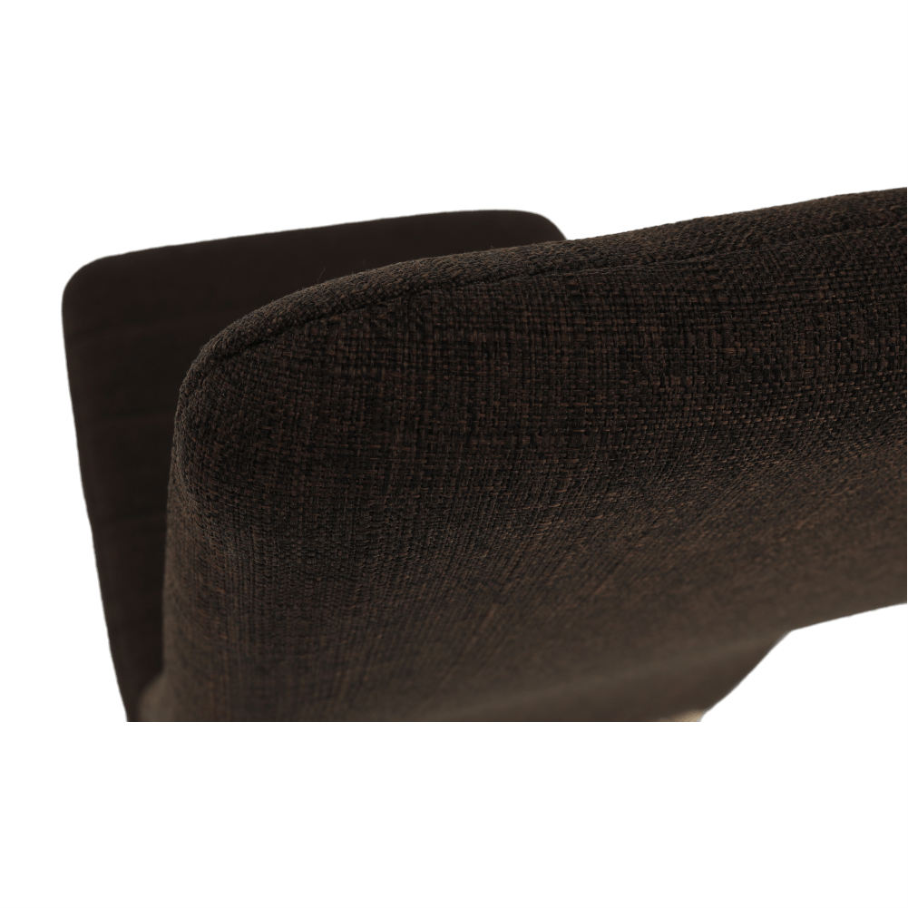 Scaun, material textil maro închis/cadru metalic fag, COLETA NOVA