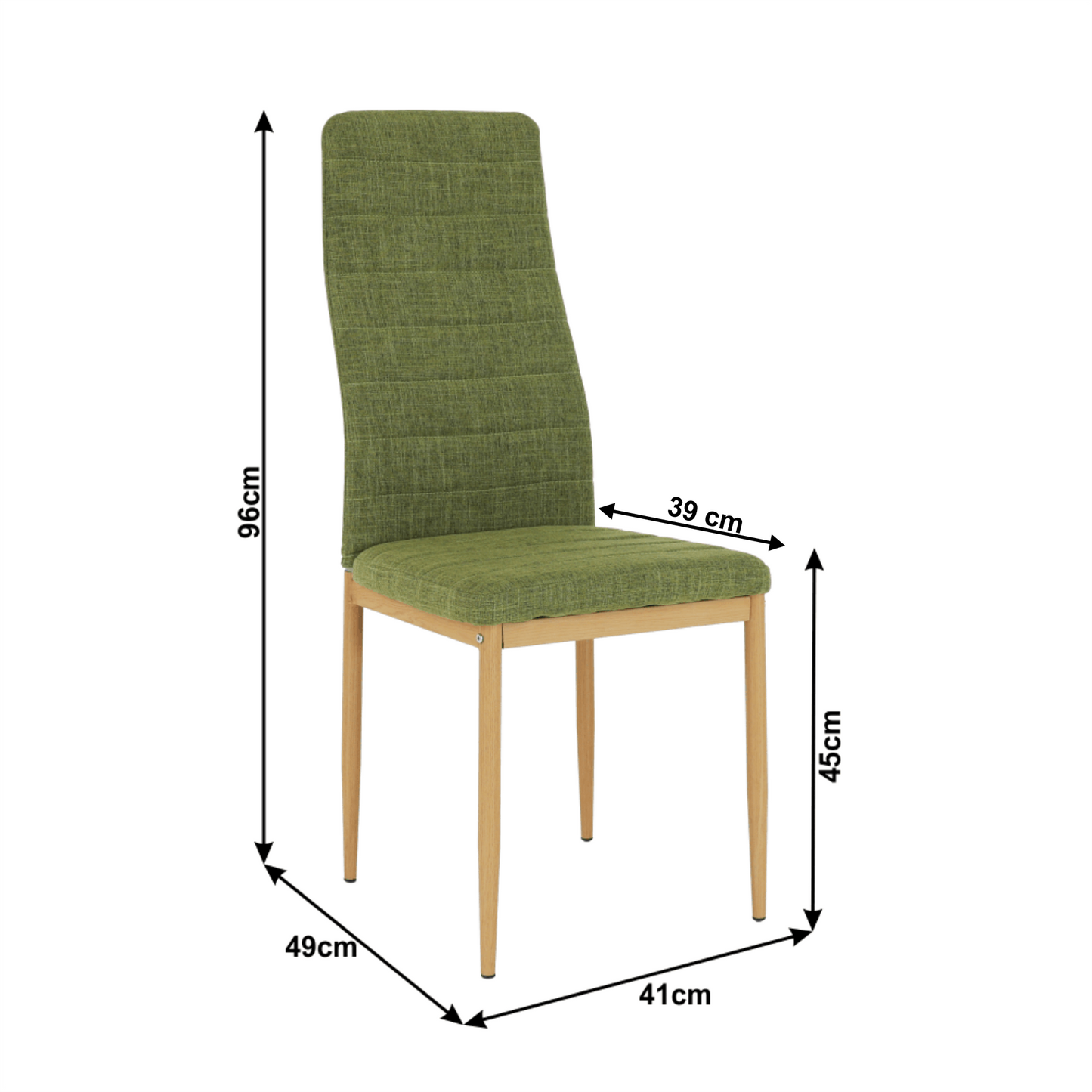 Scaun, material textil verde/cadru metalic fag, COLETA NOVA
