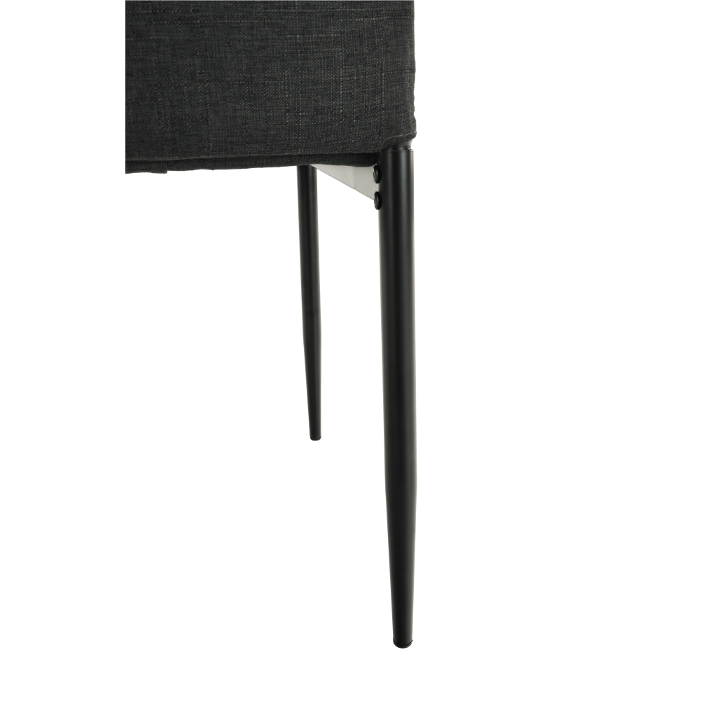 Scaun, textil gri închis/metal negru, COLETA NOVA