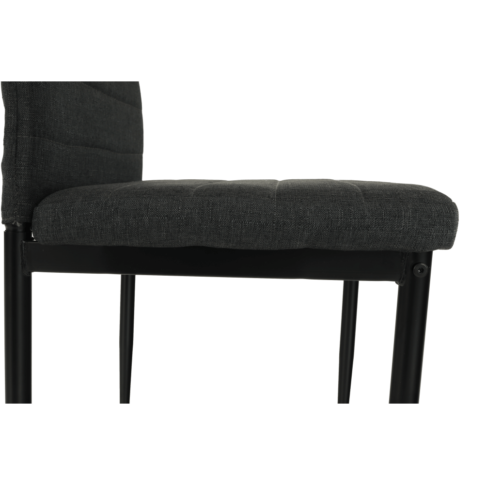 Scaun, textil gri închis/metal negru, COLETA NOVA