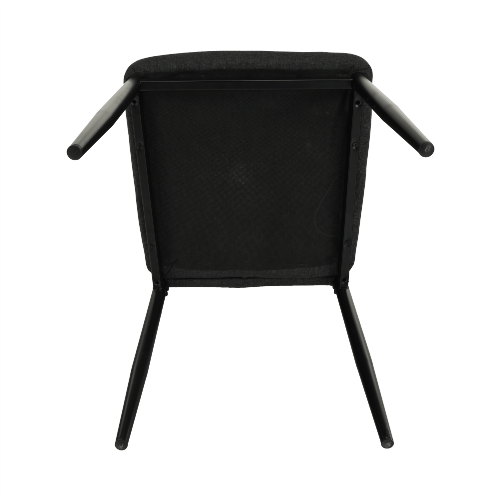 Scaun, textil gri închis/metal negru, COLETA NOVA