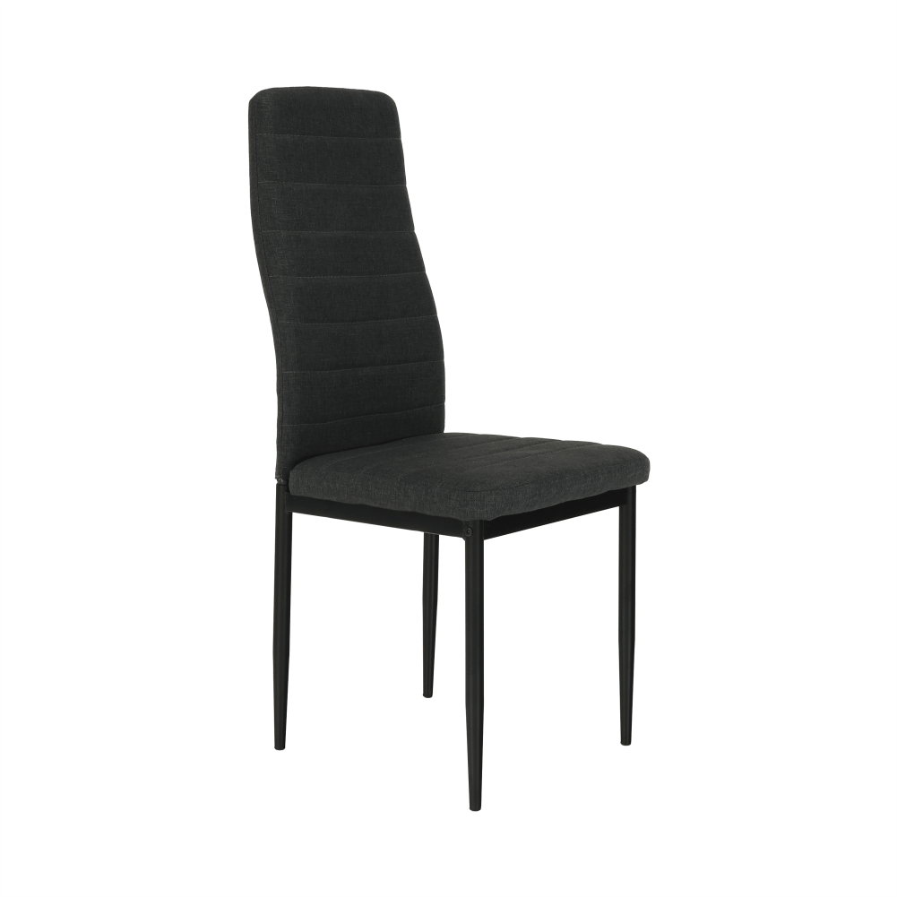 Scaun, textil gri închis/metal negru, COLETA NOVA