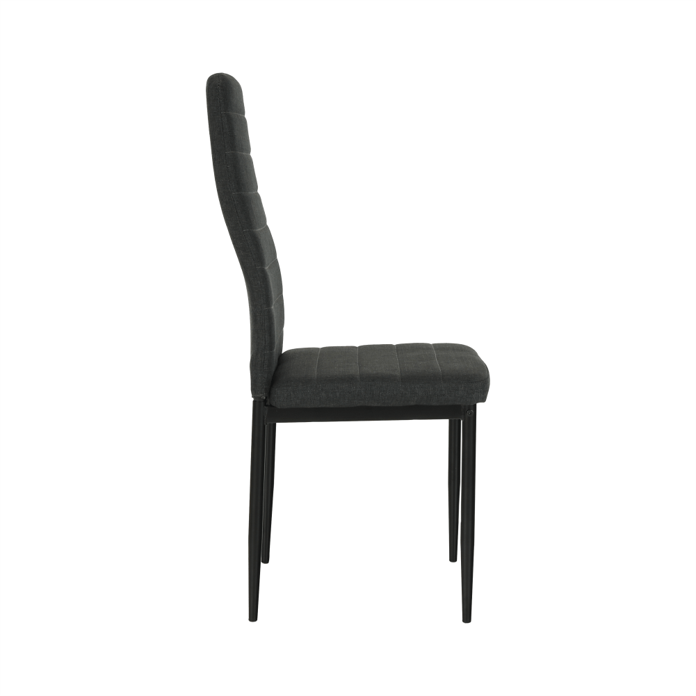 Scaun, textil gri închis/metal negru, COLETA NOVA
