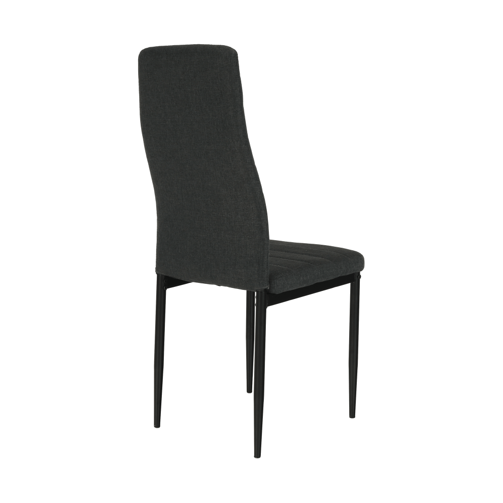 Scaun, textil gri închis/metal negru, COLETA NOVA