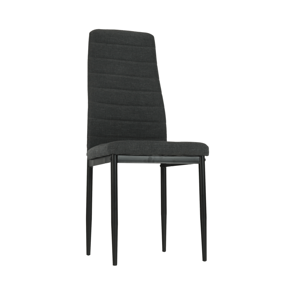 Scaun, textil gri închis/metal negru, COLETA NOVA