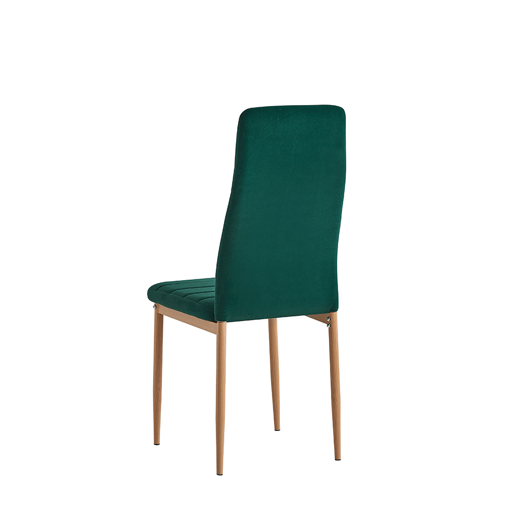 Scaun, ţesătură de catifea smarald / stejar, Coleta Nova