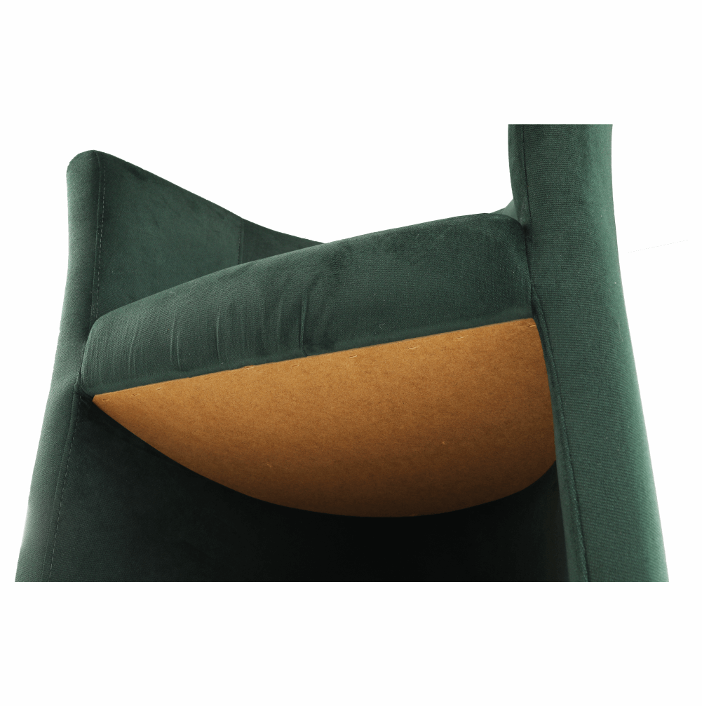 Fotoliu de club, material textil smarald, CUBA