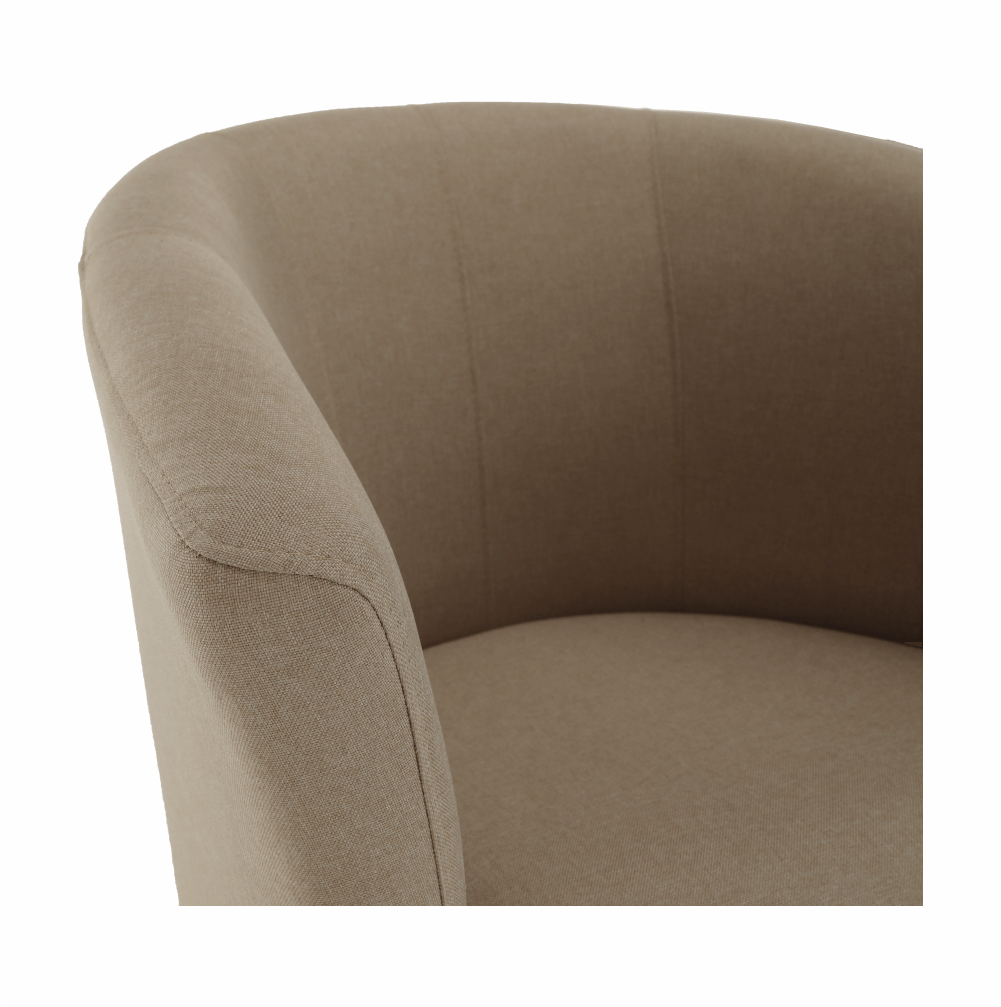 Fotoliu de club, material textil bej, CUBA