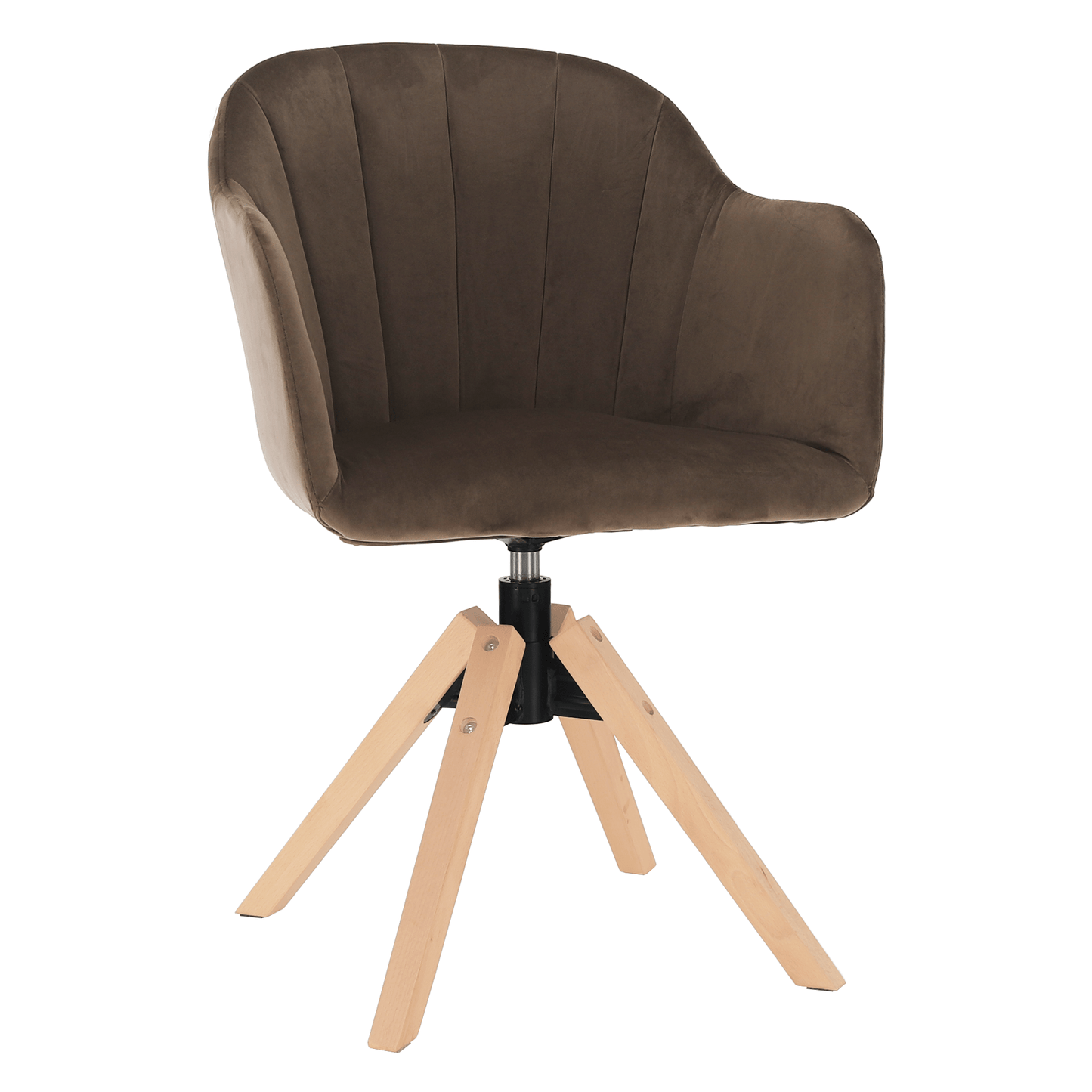 Fotoliu rotativ, textil Velvet, taupe gri-maro/fag, DALIO