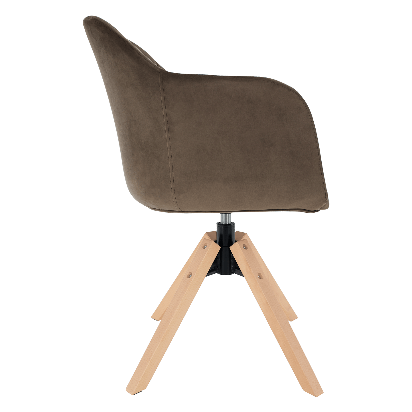 Fotoliu rotativ, textil Velvet, taupe gri-maro/fag, DALIO