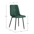 Scaun dining, material Velvet - culoare smarald / metal, DAMIA TIP 2