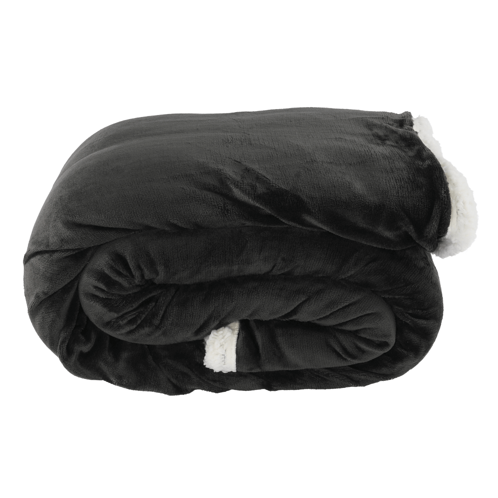 Pătură cu două feţe, gri, 205x220, ANKEA TYP 3