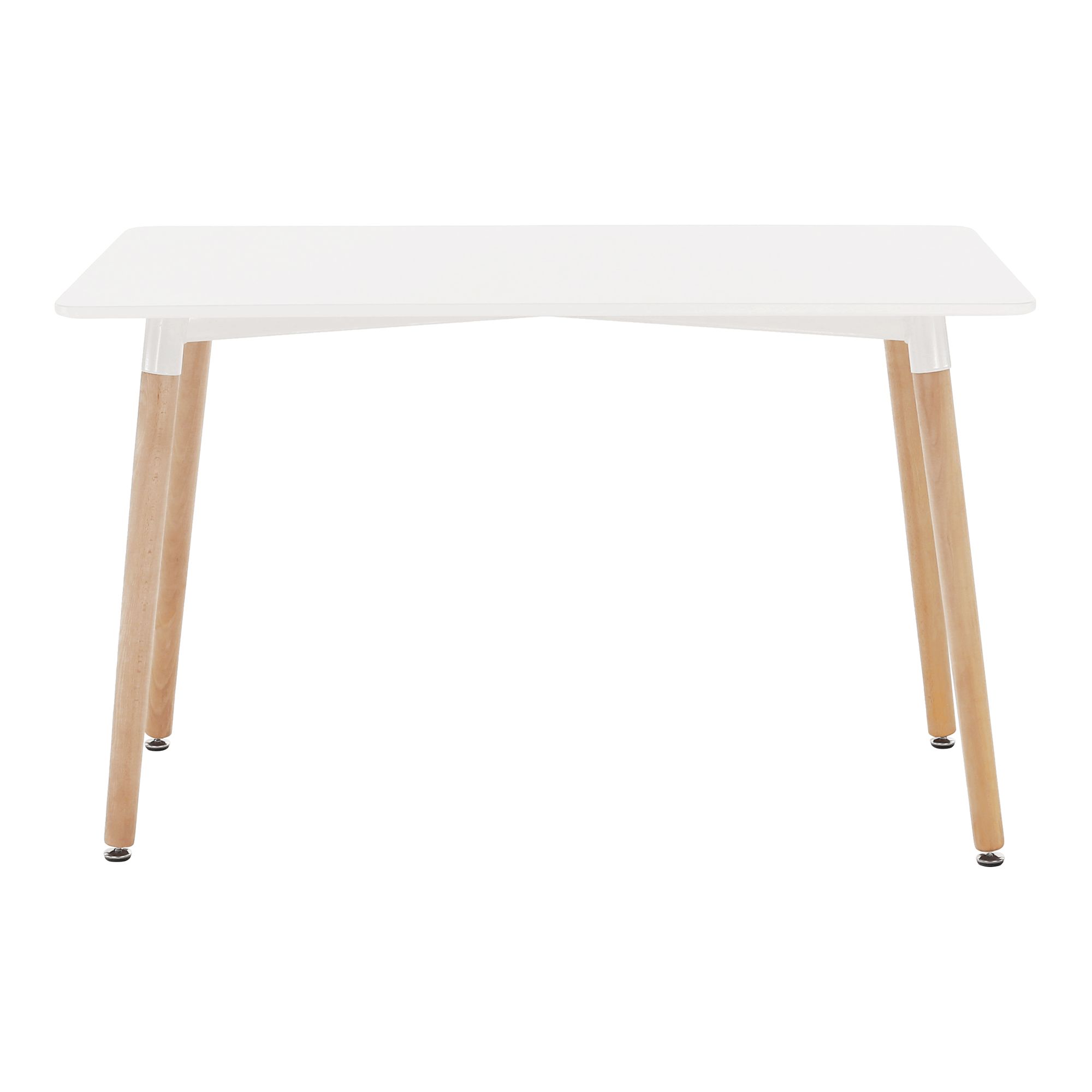 Masă dining, alb/fag, 120x70 cm, DIDIER 4 NEW